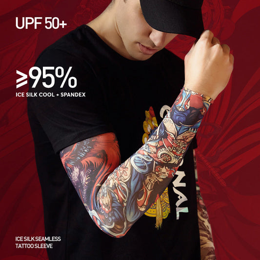 🛡️❄️ Manica in seta ghiaccio anti-UV per tatuaggi ☀️💪