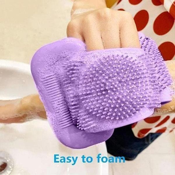 🧼Spazzola Esfoliante in Silicone per la Schiena, Doppio Lato con Setole Morbide in Silicone