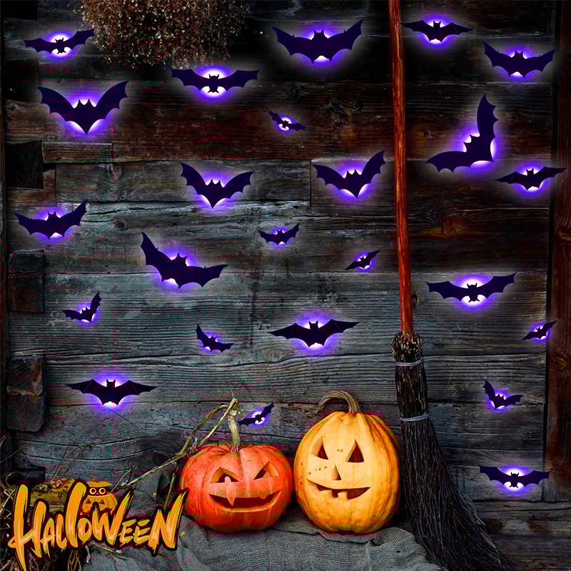 💥💥🦇Pipistrelli illuminati 3D di Halloween