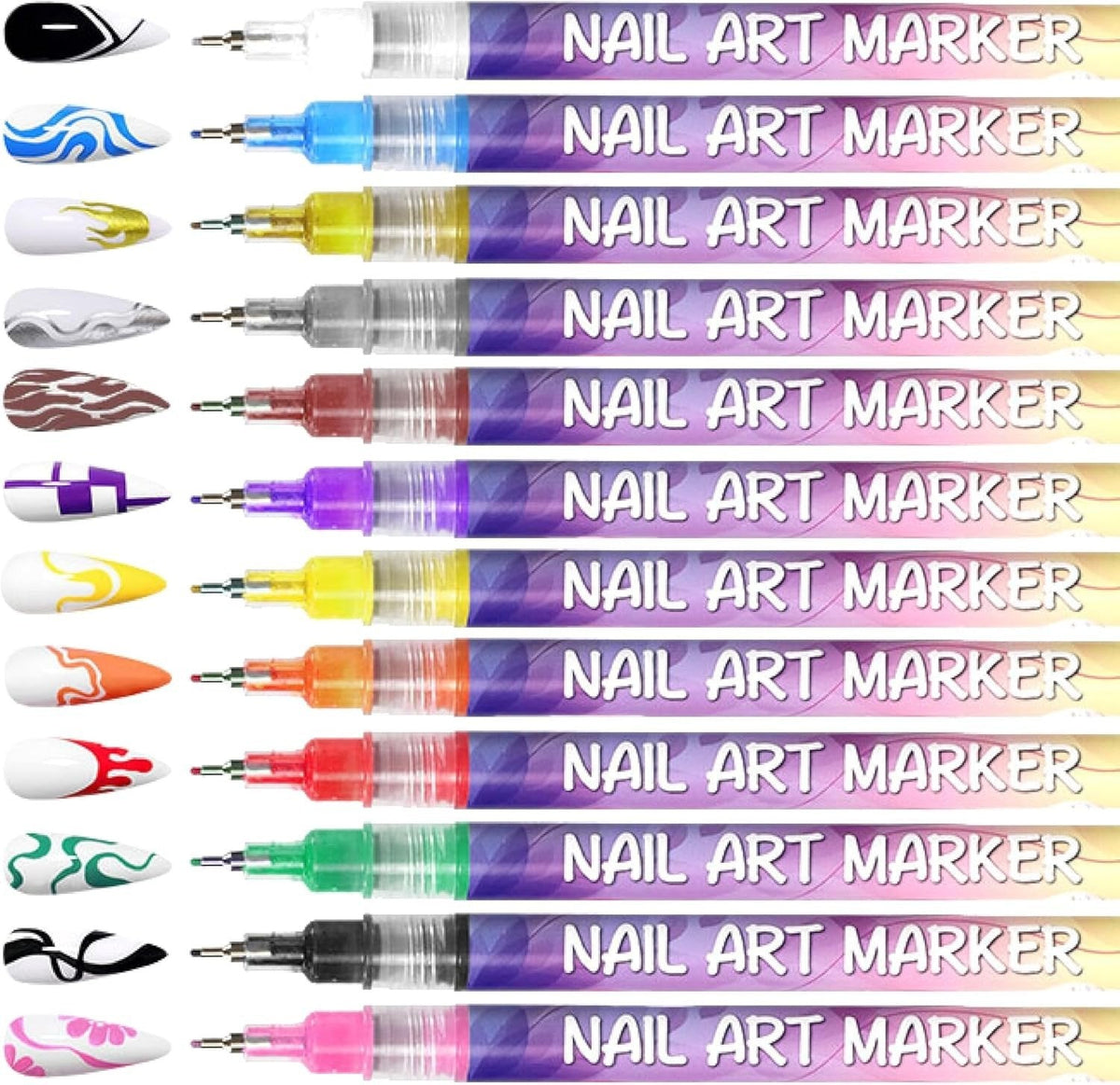 ⏰LAST DAY SPECIAL PRICE: ￡9.99!!⏳12 Colors Nail Art Pens Set🎨💅