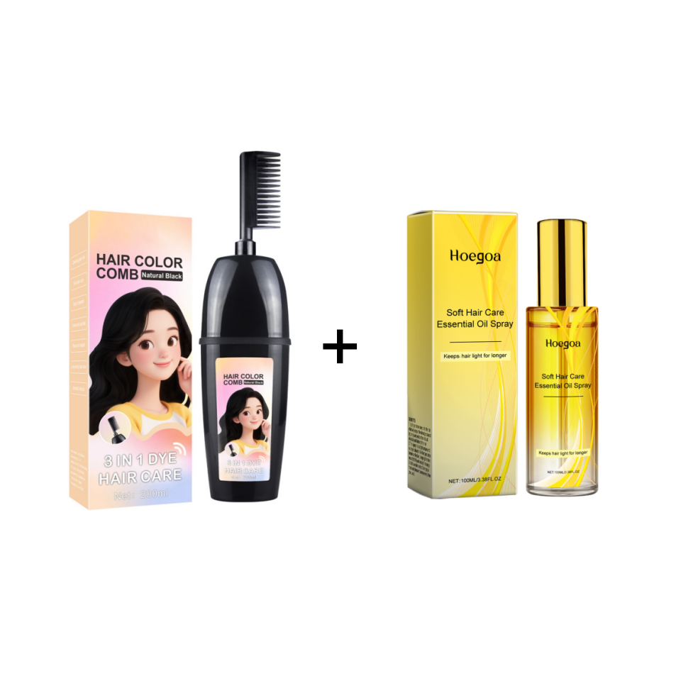 💇‍♀️ Pettine per tintura 3 in 1 | Colora, sfuma e applica in un unico gesto – Facile da usare a casa