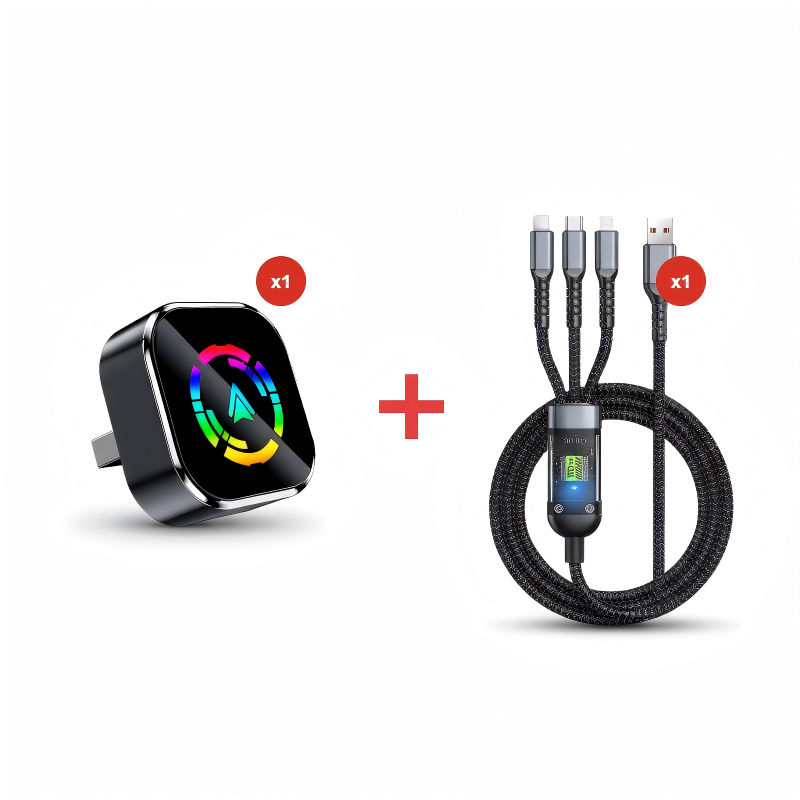 Adattatore 2-in-1 senza fili per iPhone e Android Auto