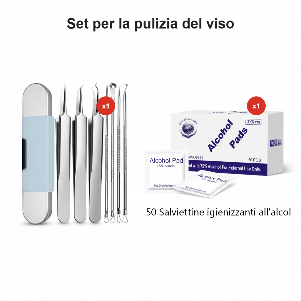 🔥BELLA VENDITA 2025🔥 Set di strumenti per la rimozione dei punti neri in acciaio inossidabile