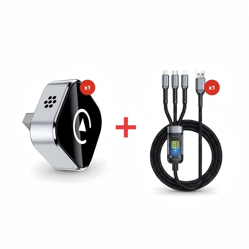 Adattatore 2-in-1 senza fili per iPhone e Android Auto