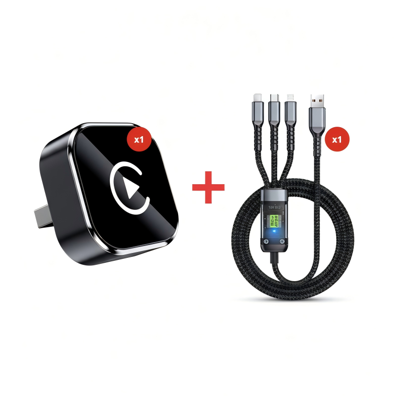 Adattatore 2-in-1 senza fili per iPhone e Android Auto