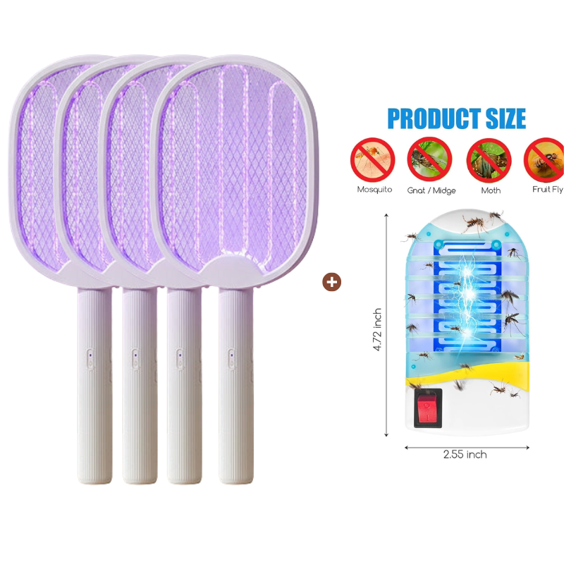 🥳OFFERTA IMPERDIBILE 2026🥳💞OLTRE 50.000 VENDUTI!🦟⚡ SCONTO DEL 50%! Racchetta antizanzare pieghevole 2 in 1: scossa manuale + trappola automatica UV.