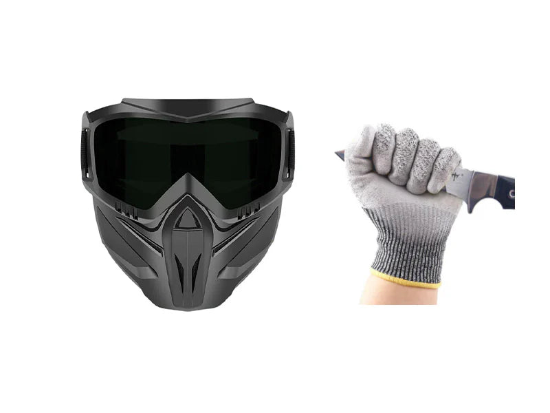 Maschera Integrale Protettiva con Occhiali Staccabili
