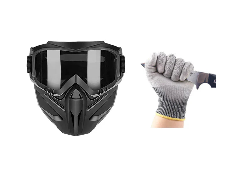 Maschera Integrale Protettiva con Occhiali Staccabili