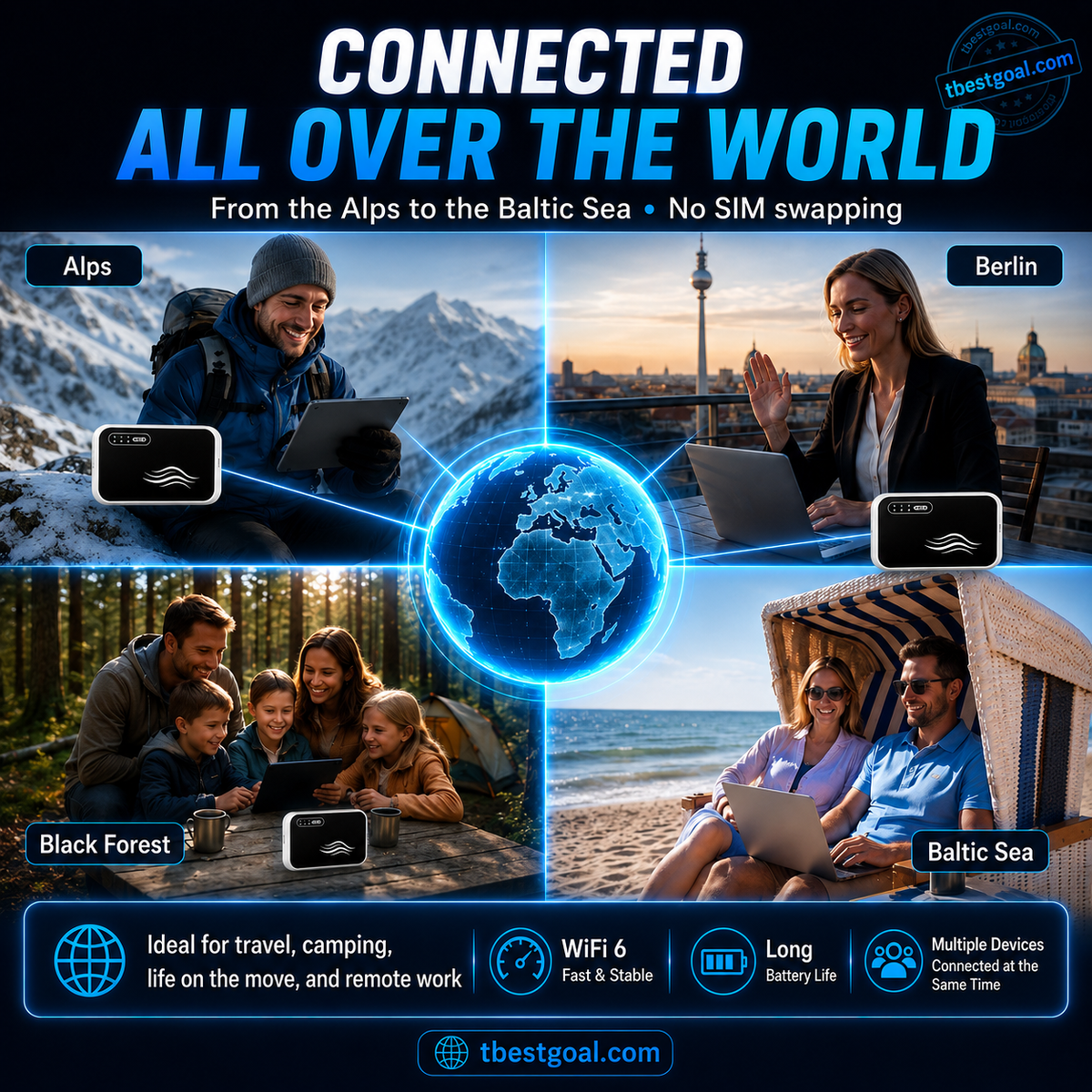 🥳NUOVO ARRIVO🔥50% DI SCONTO 📶✈️ Dispositivo hotspot WiFi 4G portatile｜Rete 4G stabile, compatto e tascabile, connettiti ovunque, supporta più dispositivi contemporaneamente✨