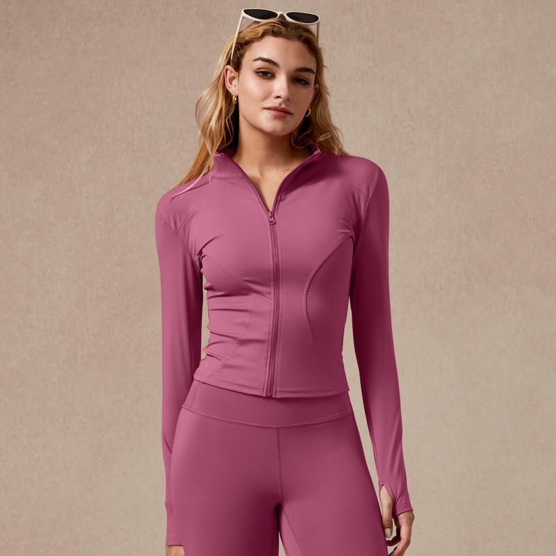 Giacca sportiva da donna a maniche lunghe con zip completa