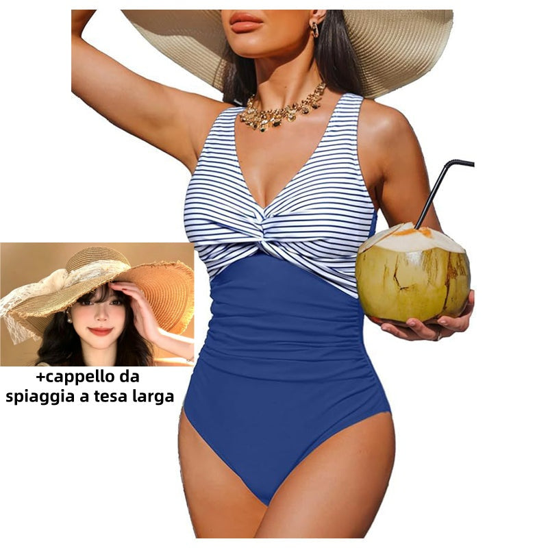 Costume da Bagno Intero Donna Modellante Effetto Pancia Piatta