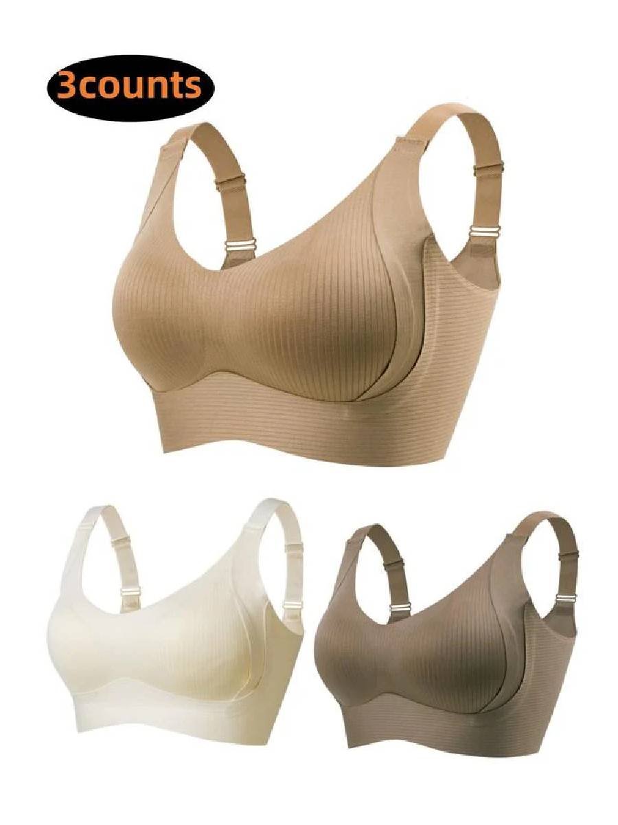 🎁OFFERTA ECCEZIONALE 2026💕Reggiseno senza cuciture con sottili righe e sostegno a W – Comodità e stile!