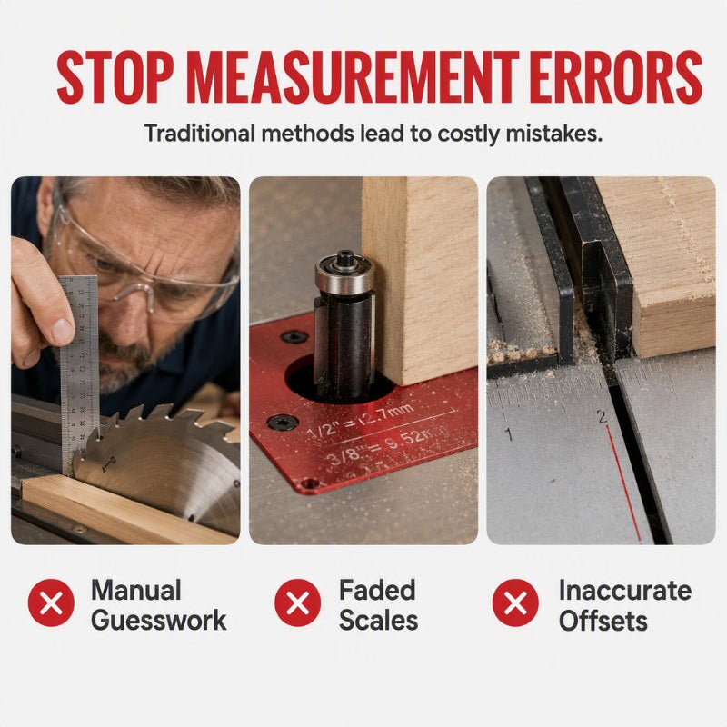 🪚 Blocchi di Regolazione in Alluminio per Lavorazione del Legno | Calibri di Precisione per Seghe e Fresatrici 📏 | Marcature Laser e Anodizzato ✨ | Set da 7 o 14 Pezzi 🔧