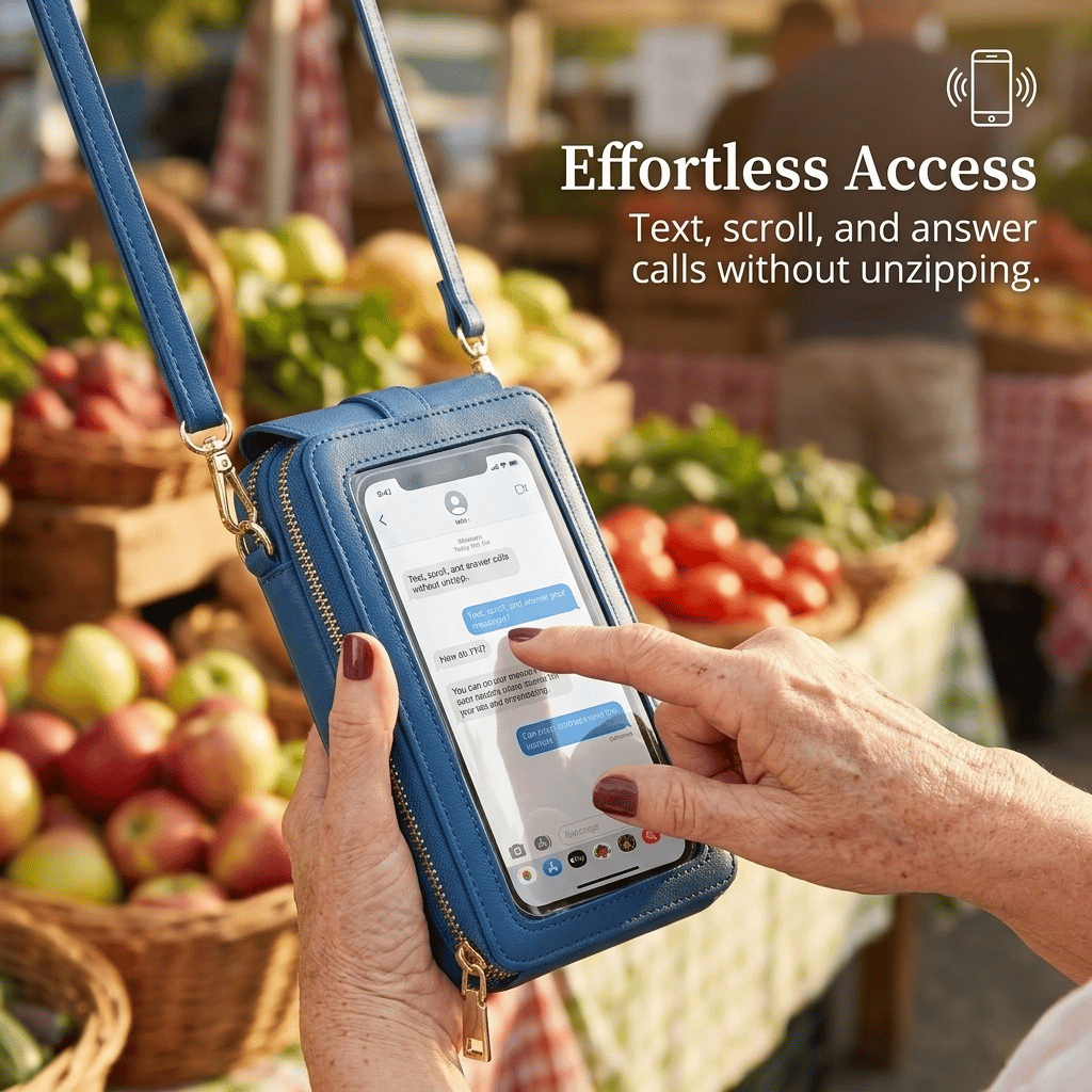 👜 📱 Borsa a Tracolla Touch Screen da Donna con Tasca per Telefono