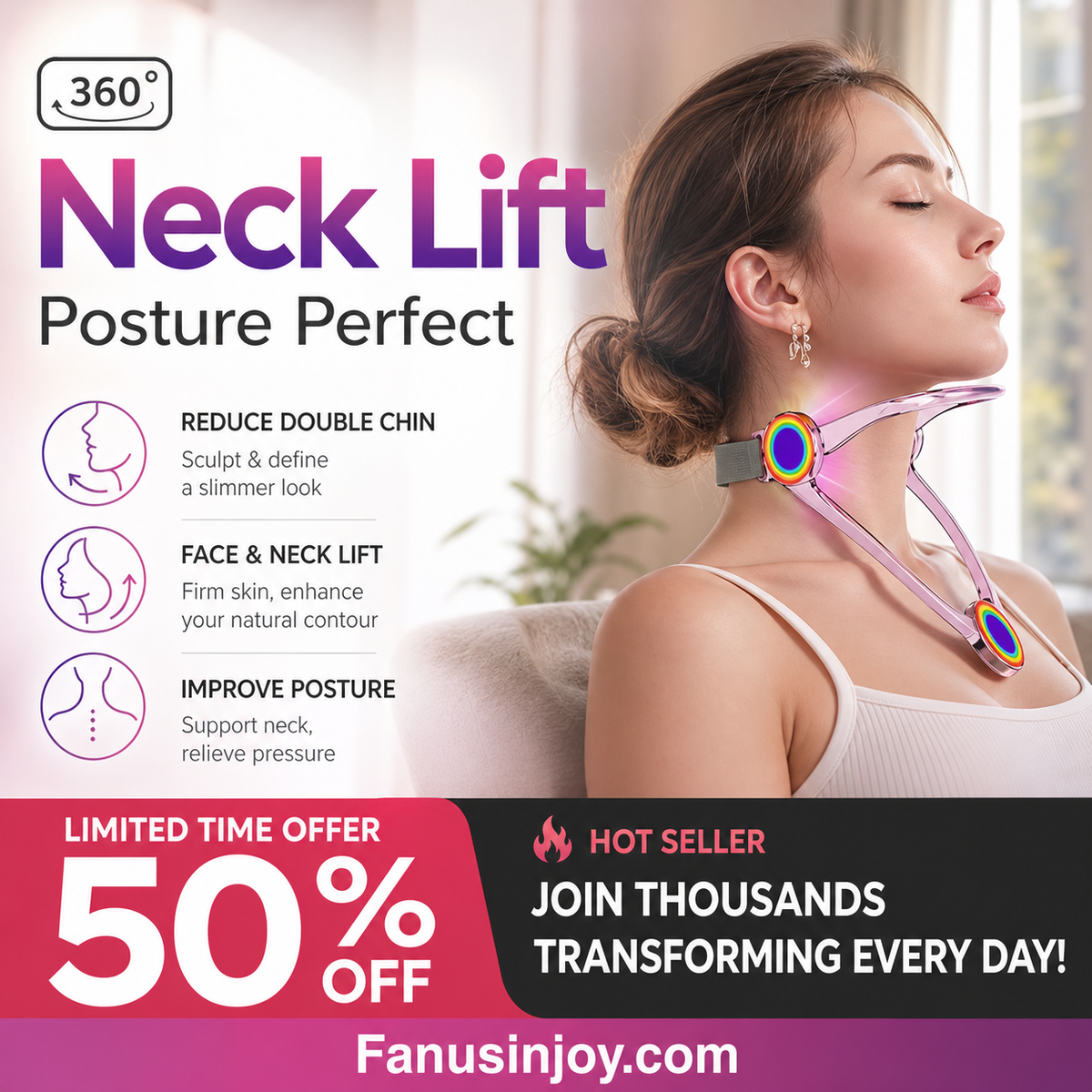 🔥 Oggi -50%! 💆 Supporto per il collo regolabile a 360°, allevia la tensione cervicale, leggero e portatile, ideale per ufficio, viaggio e relax a casa.