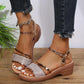 2023 Women Casual High heel Comfy Slip On Sandals