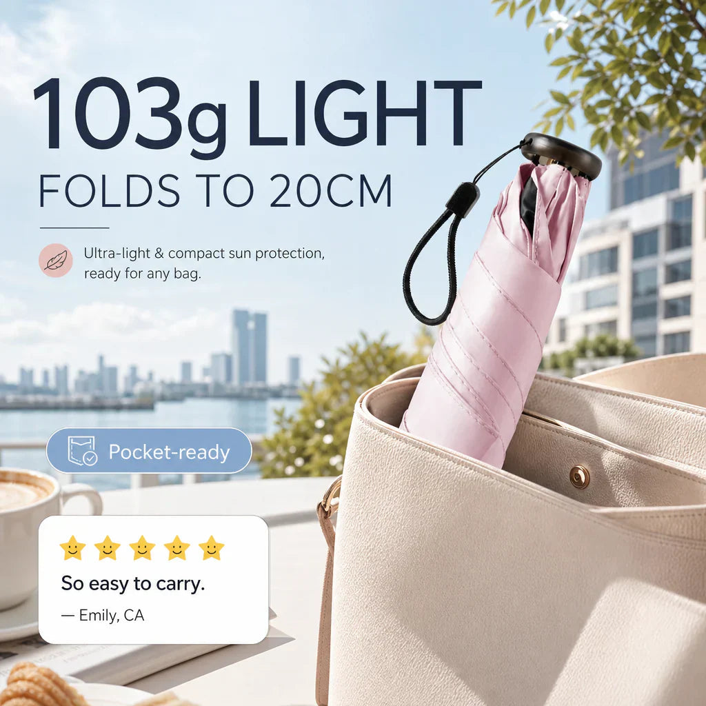 💖ULTIMO GIORNO DI SALDI!!💖✨ Addio agli Ombrelli Ingombranti – Protezione Ultra-Leggera da Sole e Pioggia, Sempre con Te! ✨