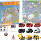 🎁Regalo di Natale con il 50% di sconto!!! 🚗Calendario dell'Avvento per bambini (maschietti): set di veicoli da cantiere in lega