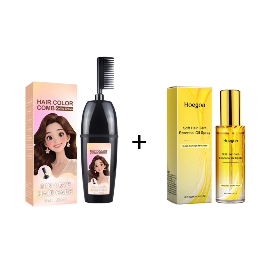 💇‍♀️ Pettine per tintura 3 in 1 | Colora, sfuma e applica in un unico gesto – Facile da usare a casa