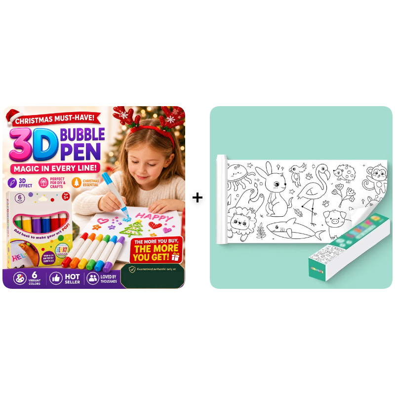 🖌️Penna magica – Disegna in 3D con un solo tratto!🎄 Fai da te: penne per disegnare con i popcorn