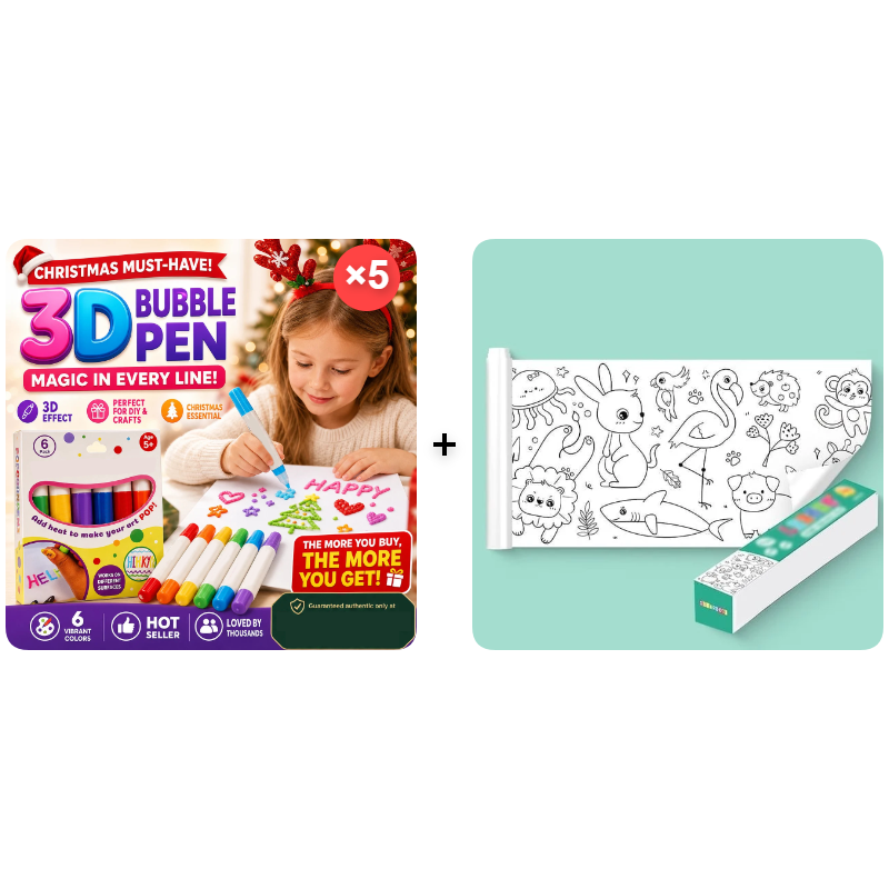 🖌️Penna magica – Disegna in 3D con un solo tratto!🎄 Fai da te: penne per disegnare con i popcorn