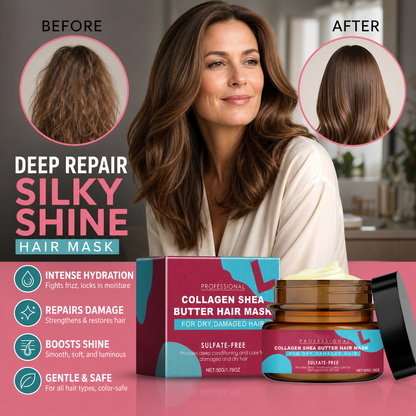 💇✨ Maschera nutriente riparatrice per capelli – Dì Addio ai capelli secchi, crespi e spenti! 🚫 Idratazione profonda, adatta a capelli colorati e permanentati ✨