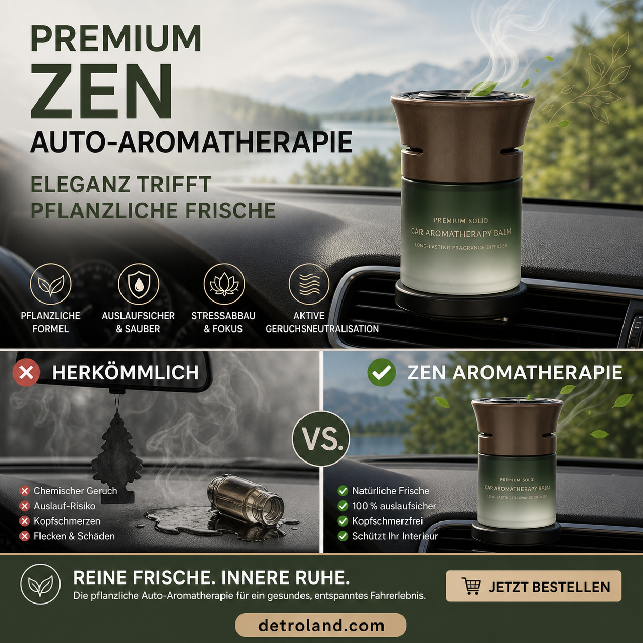 Hochwertiger, langanhaltender Aromatherapie-Lufterfrischer für das Auto🚗✨