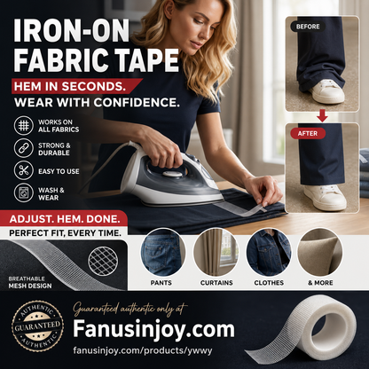 ✨️New Arrival 2026！🔥Limited Time Buy 2 Get 3 Free！🥼Special adhesive designed for textiles! 👵❤️Iron-On Hemming Tape for Fabric