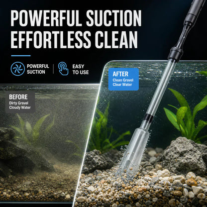 🐠 50% SCONTO! 🔥 Pulitore Elettrico per Ghiaia per Acquario – Pulizia Senza Sforzo di Ghiaia e Substrato – Aspira Sporco, Residui di Cibo e Depositi – Ideale per Acquari d'Acqua Dolce e Salata – Risparmia Tempo e Preserva la Qualità dell'Acqua