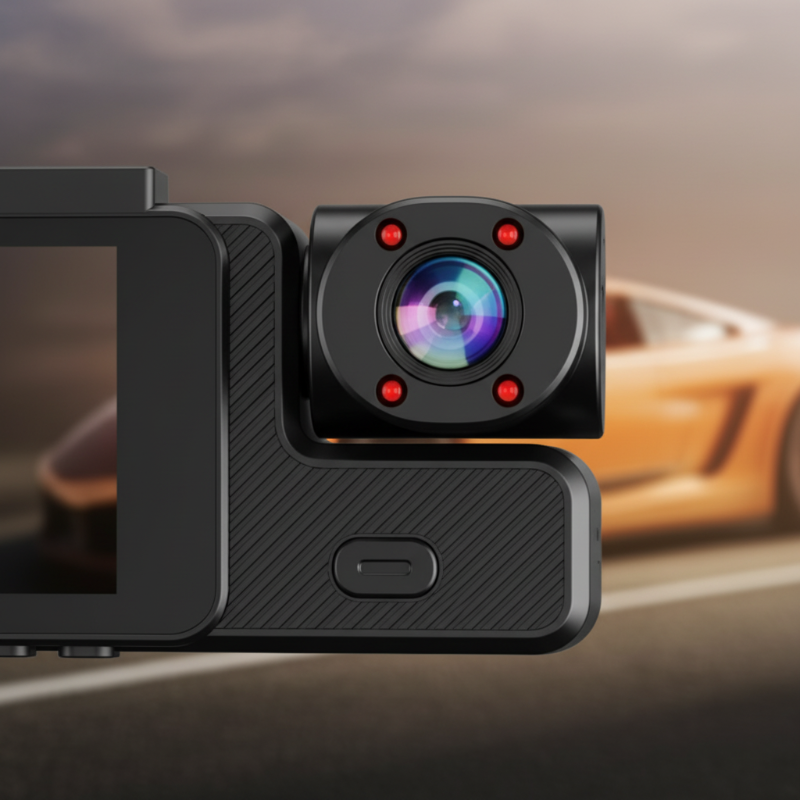 Dash Cam 1080P a 3 Canali con Wi-Fi