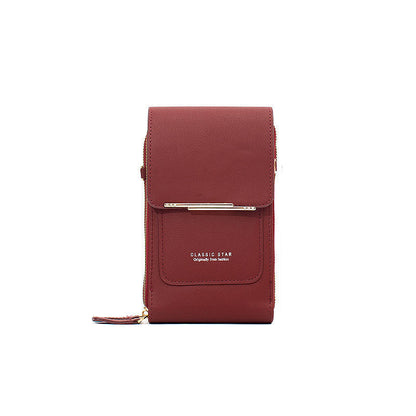 Borsa da donna in pelle con touch screen