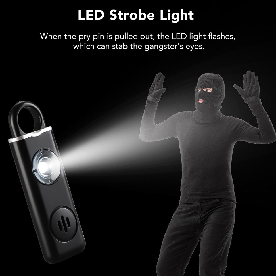 🚨Allarme personale di sicurezza ricaricabile Type-C✨130dB suono forte + torcia LED e luce stroboscopica SOS. Piccolo e portatile, avviso batteria scarica, antiurto. Perfetto per donne, bambini e anziani per emergenze✅