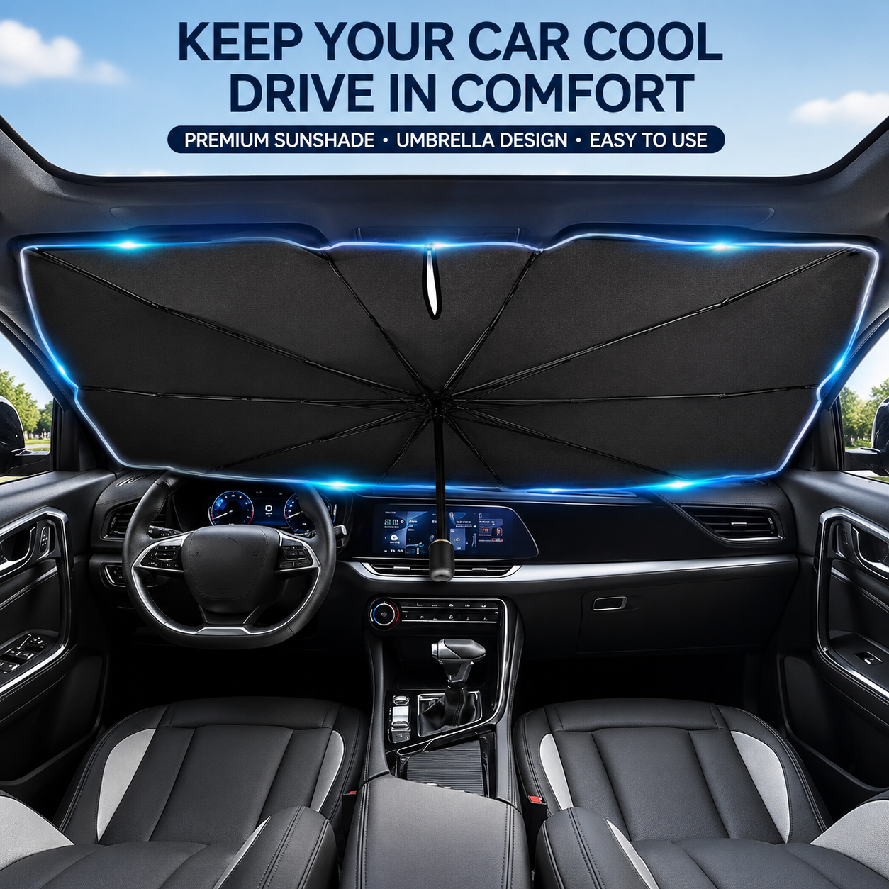 🥳2026 NUOVI ARRIVI🥳💞50K+ VENDUTI!⚡☂️ 50% SCONTO! Parasole per Parabrezza Auto Aggiornato – Materiale riflettente, pieghevole. Protezione UV efficace – evita il surriscaldamento dell’abitacolo! 🛡️✨