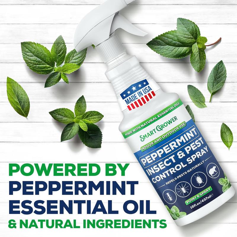 🗑️Spray Repellente per Insetti all'Olio di Menta Piperita Naturale – Massima Efficacia – Formula Profumata Sicura per Casa e Giardino