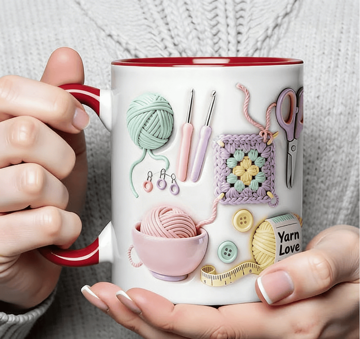 🔥ULTIMO GIORNO DI SALDI CON IL 30% DI SCONTO!!🏆Vendita lampo⚡ OLTRE 50.000 VENDUTI! Quasi esauriti💥Tazza "Yarn Love", regalo per artigiani e anime creative
