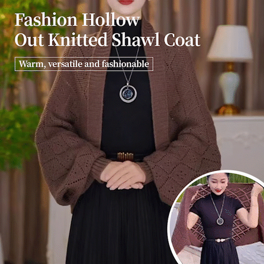 💃2025 Nuova moda🔥Cappotto con sciarpa in maglia traforata✨Acquistalo in anticipo e approfitta di uno sconto del 60%