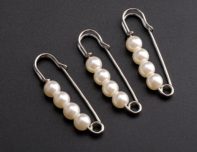 ✨Spille con perle, spille di sicurezza per abiti, pantaloni, gonne, cardigan, colletti, spille con strass e perle finte per donne e ragazze, spille di sicurezza estensibili per pantaloni.