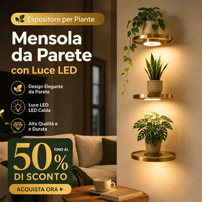 💡 Mensola Flottante con Illuminazione LED Integrata