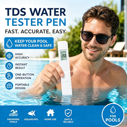 🥳2026 BESTSELLER💧 Tester della qualità dell'acqua TDS 3 in 1. Misura rapidamente purezza, durezza e sostanze disciolte nell'acqua. Leggero e portatile, semplice da usare per controllare l'acqua potabile, acqua di rubinetto e acqua filtrata a casa.