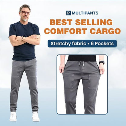 Pantaloni Multifunzionali– Pantaloni Cargo Elasticizzati con Multi-Tasca