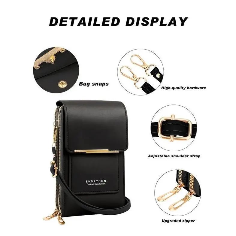 👜 📱 Borsa a Tracolla Touch Screen da Donna con Tasca per Telefono