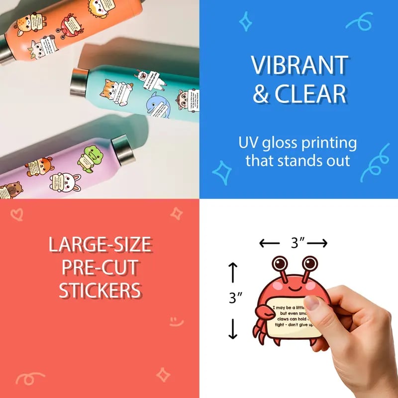 Positive Emotional Support Buddies Stickers（50 stickers）