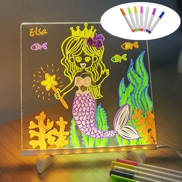 ⏳ULTIMO GIORNO SCONTO 56%!! 🎨 Lavagna LED Luminosa 🎁 Acquista 1 e Ricevi 7 Pennarelli Colorati in Omaggio