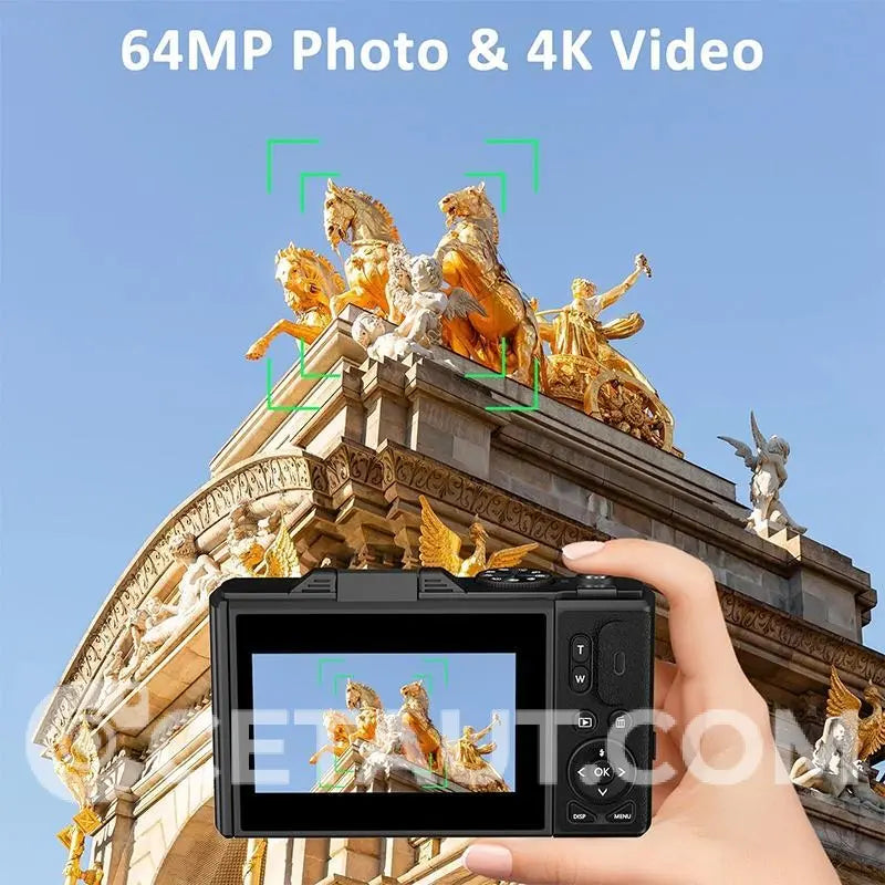 📸 Il tuo momento, trattenuto perfettamente – con 4K e Rothdisplay 🌄 Fotocamera digitale a schermo pieghevole 4K HD ✈️ 32GB-64GB