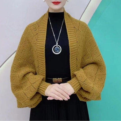 💃2025 Nuova moda🔥Cappotto con sciarpa in maglia traforata✨Acquistalo in anticipo e approfitta di uno sconto del 60%