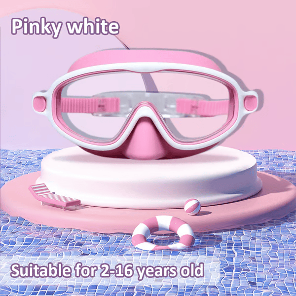 🔥OFFERTA LIMITATA: 50% DI SCONTO!!🏆Il numero 1 nelle vendite🏊‍♀️Occhialini da nuoto per bambini con montatura larga, impermeabili e antiappannamento in HD