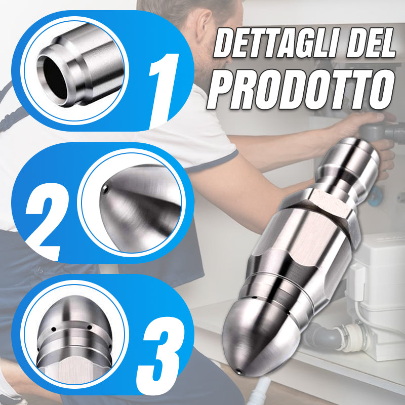 Pulizia efficace dei tubi e rimozione degli ugelli