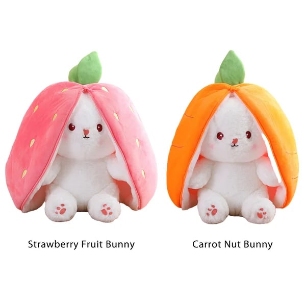 🍓Coniglietto Fragola si Trasforma in Coniglietto🎀 Peluche Frutto Bambola🐰