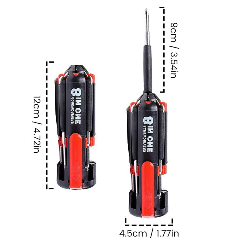Cacciavite 8 in 1 con torcia a LED