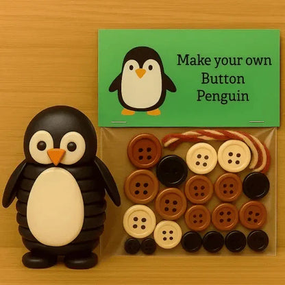 Kit di Decorazioni Animali con Bottoni Fai-da-Te